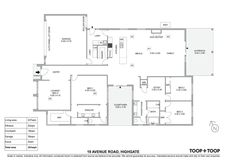Floorplan of Homely house listing, 19 Avenue Road, Highgate SA 5063