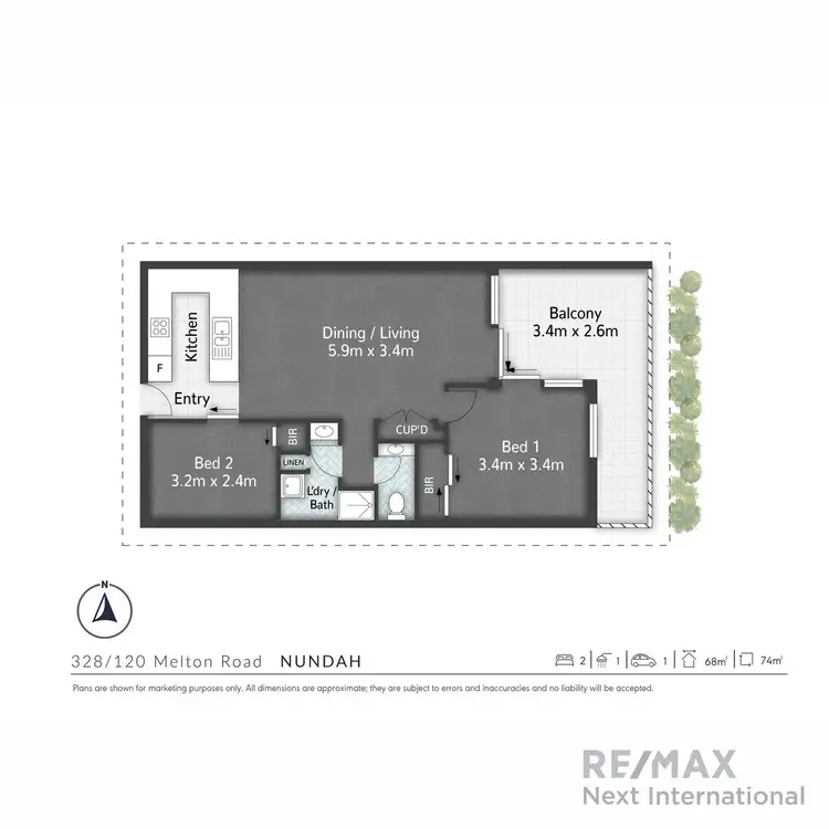 Floorplan of Homely apartment listing, 328/120 Melton Road, Nundah QLD 4012