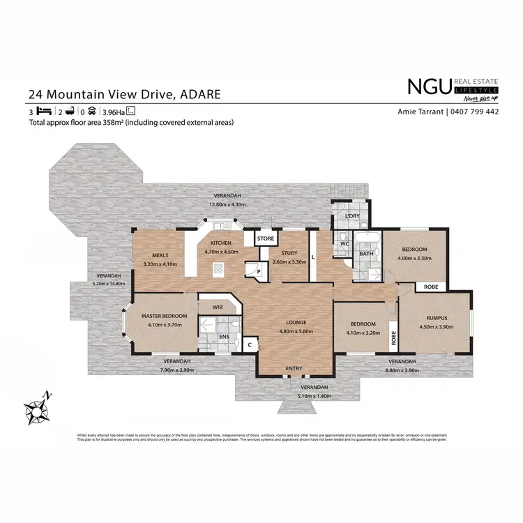 Floorplan of Homely house listing, 24 Mountain View Drive, Adare QLD 4343