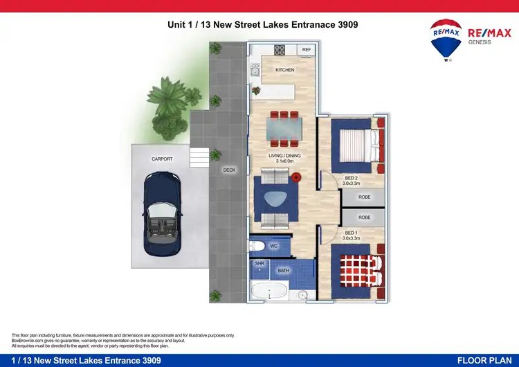 Floorplan of Homely unit listing, 1 & 2/13 New Street, Lakes Entrance VIC 3909