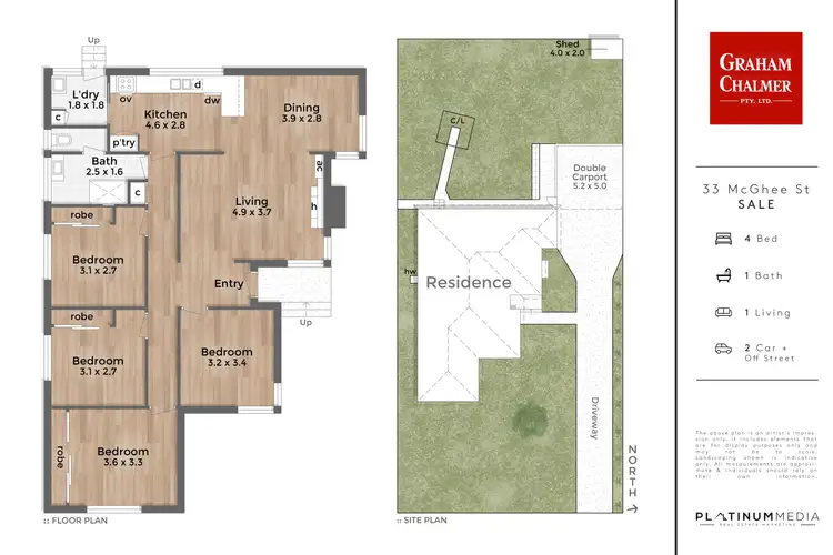 Floorplan of Homely house listing, 33 McGhee Street, Sale VIC 3850