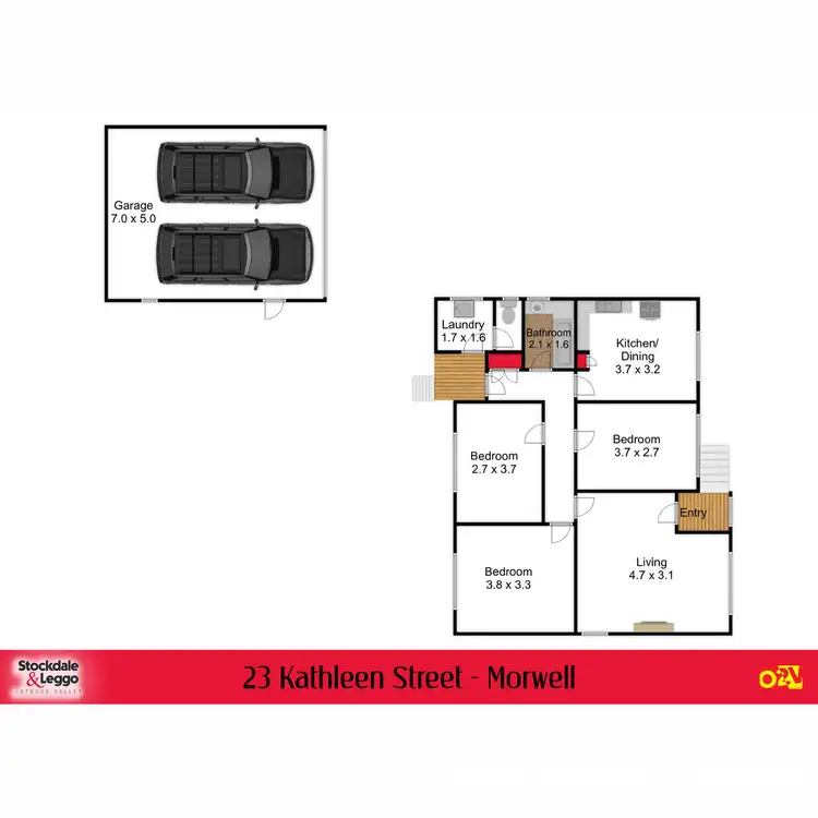 Floorplan of Homely house listing, 23 Kathleen Street, Morwell VIC 3840