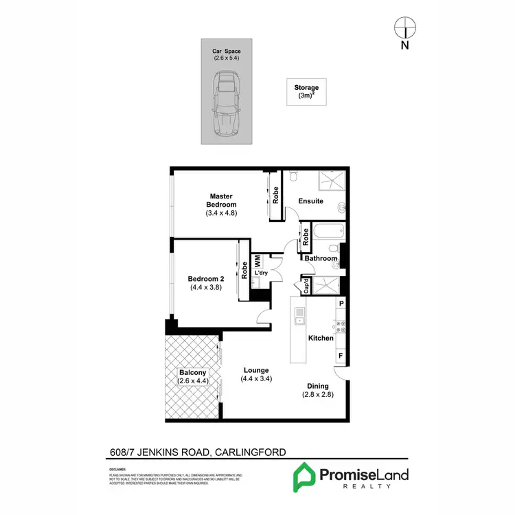 Floorplan of Homely apartment listing, 608/7 Jenkins Road, Carlingford NSW 2118