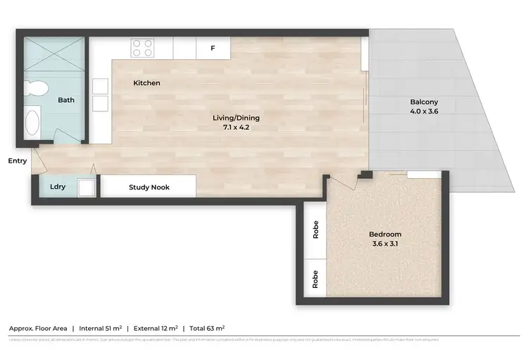 Floorplan of Homely unit listing, 20407/63 Blamey Street, Kelvin Grove QLD 4059