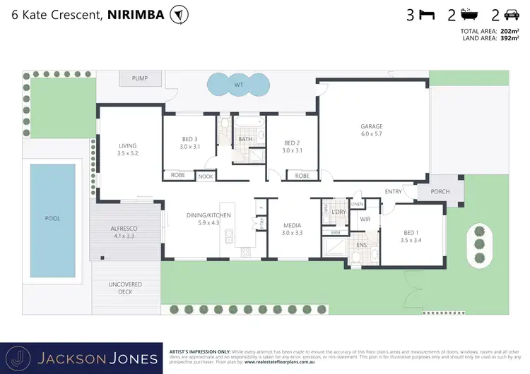 Floorplan of Homely house listing, 6 Kate Crescent, Nirimba QLD 4551