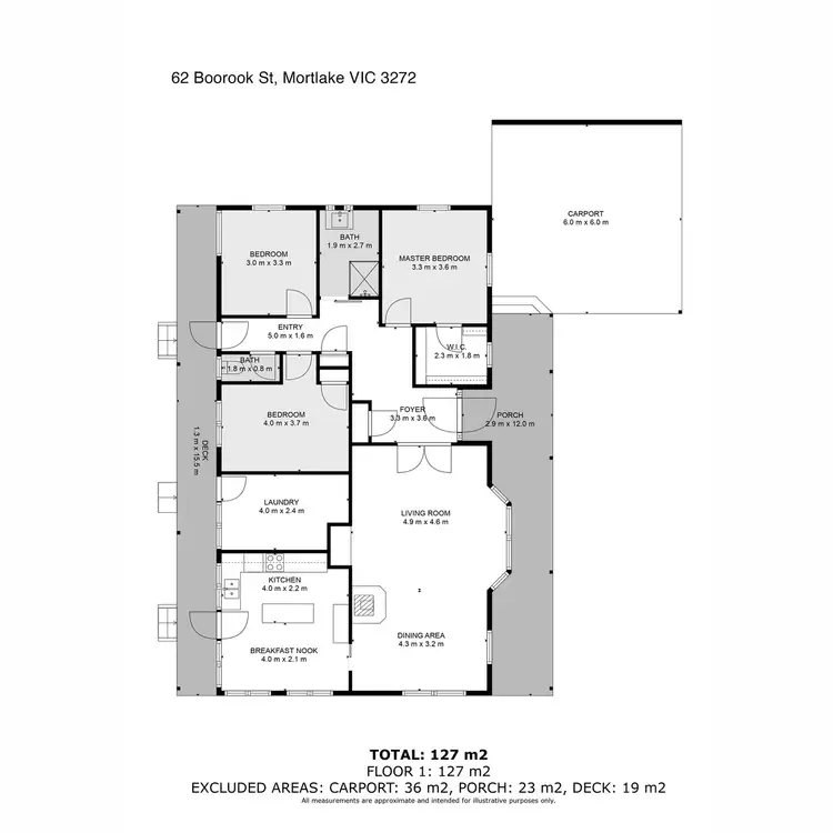 Floorplan of Homely house listing, 62 Boorook Street, Mortlake VIC 3272