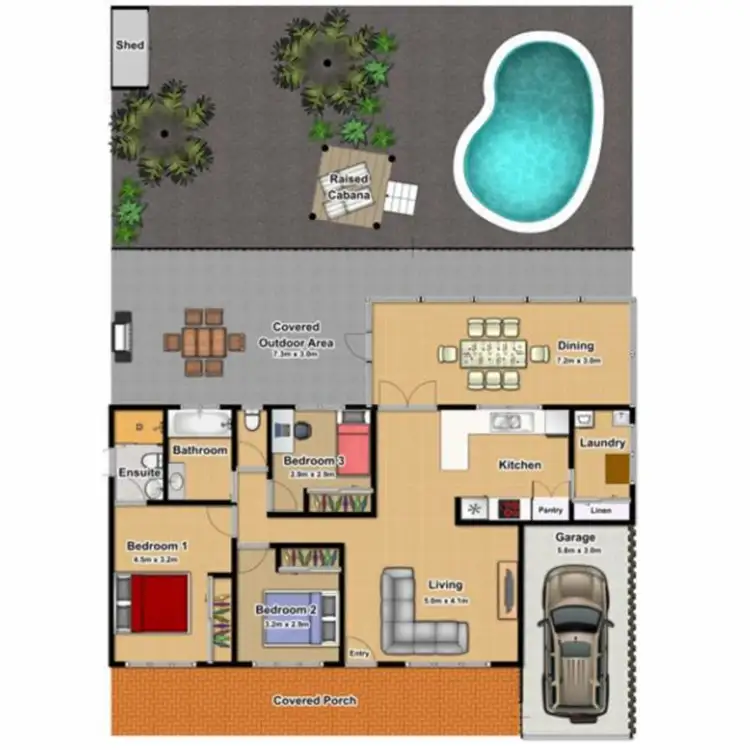 Floorplan of Homely house listing, 14 Jak Gee Street, Redlynch QLD 4870