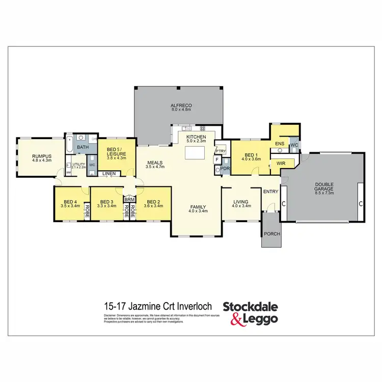 Floorplan of Homely house listing, 15-17 Jazmine Court, Inverloch VIC 3996