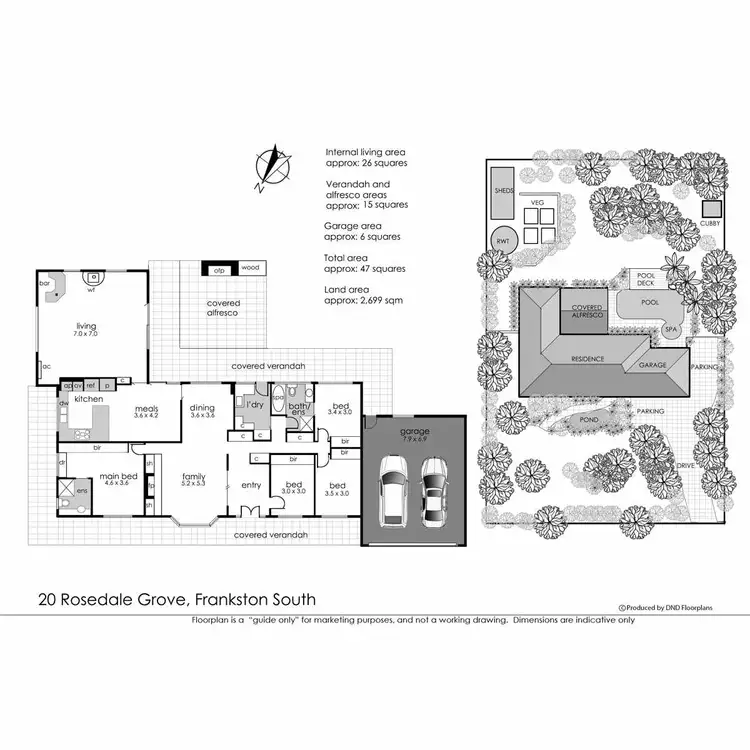 Floorplan of Homely house listing, 20 Rosedale Grove, Frankston South VIC 3199