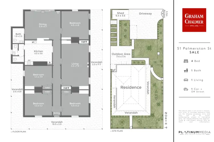 Floorplan of Homely house listing, 51 Palmerston Street, Sale VIC 3850
