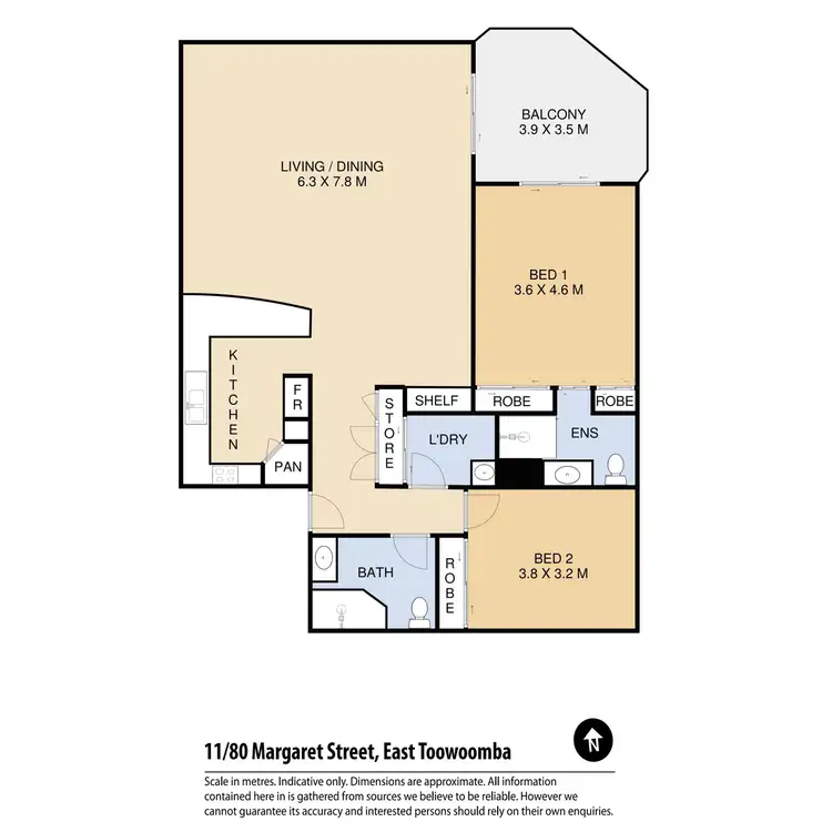 Floorplan of Homely apartment listing, 11/80 Margaret Street, East Toowoomba QLD 4350