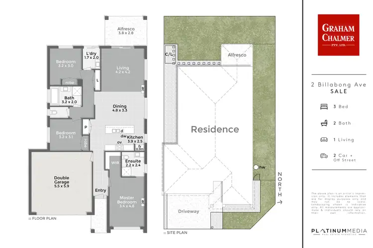 Floorplan of Homely house listing, 2 Billabong Avenue, Sale VIC 3850