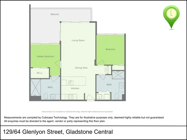 Floorplan of Homely apartment listing, 129/60-64 Glenlyon Street, Gladstone Central QLD 4680