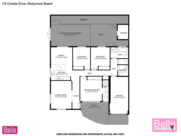 Floorplan of Homely villa listing, 1/1 Combe Drive, Mollymook Beach NSW 2539