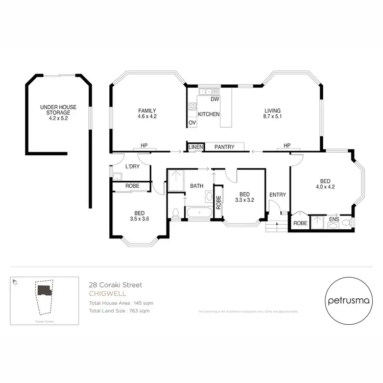 Floorplan of Homely house listing, 28 Coraki Street, Chigwell TAS 7011