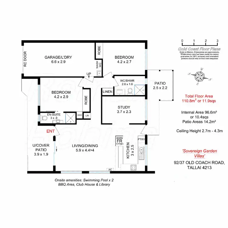 Floorplan of Homely townhouse listing, 92/37 Old Coach Road, Mudgeeraba QLD 4213