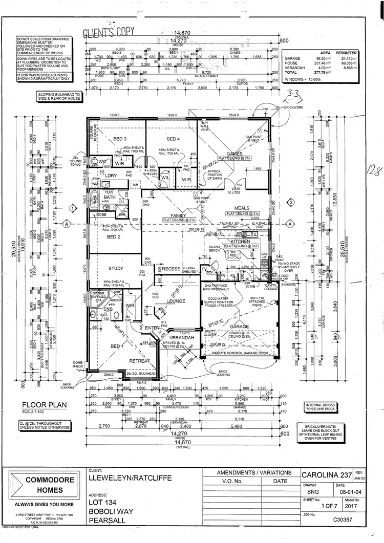 Floorplan of Homely house listing, 14 Boboli Way, Pearsall WA 6065