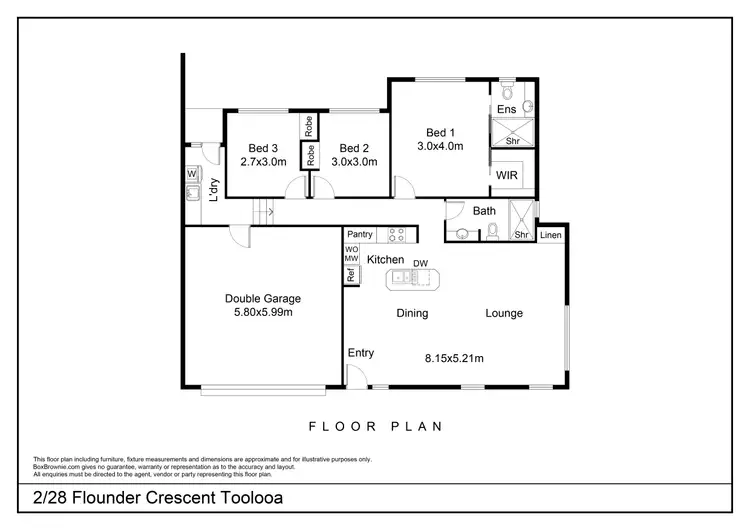 Floorplan of Homely house listing, 2/28 Flounder Crescent, Toolooa QLD 4680