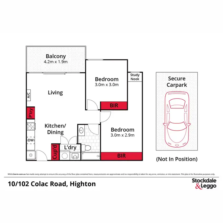 Floorplan of Homely apartment listing, 10/102 Colac Road, Highton VIC 3216