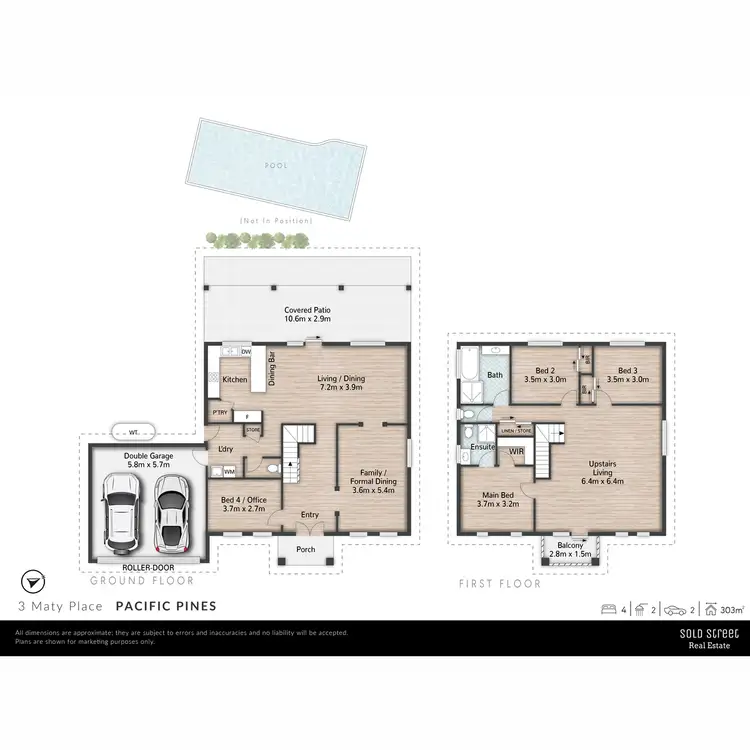Floorplan of Homely house listing, 3 Maty Place, Pacific Pines QLD 4211