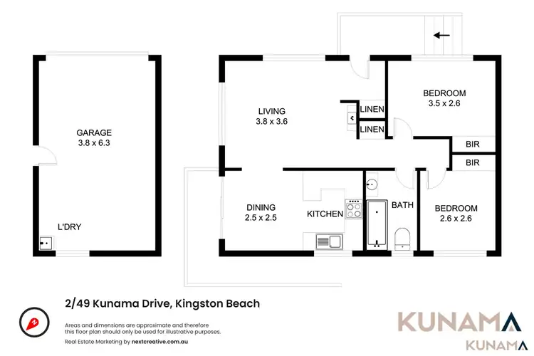 Floorplan of Homely unit listing, 2/49 Kunama Drive, Kingston Beach TAS 7050
