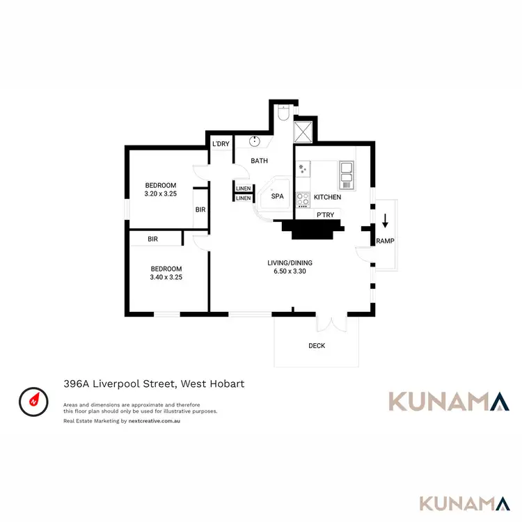 Floorplan of Homely unit listing, 396A Liverpool Street, West Hobart TAS 7000