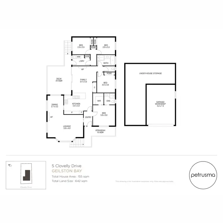 Floorplan of Homely house listing, 5 Clovelly Drive, Geilston Bay TAS 7015