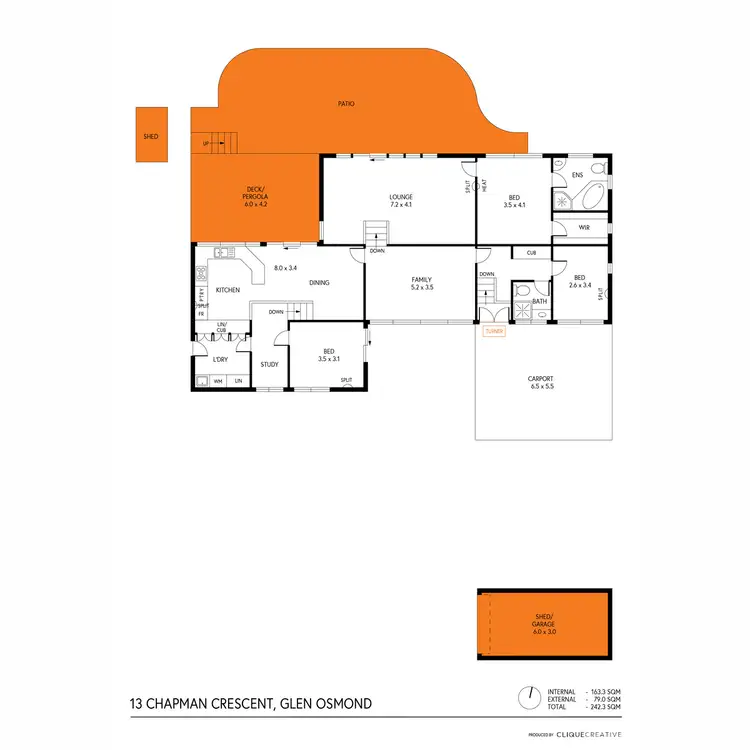 Floorplan of Homely house listing, 13 Chapman Crescent, Glen Osmond SA 5064