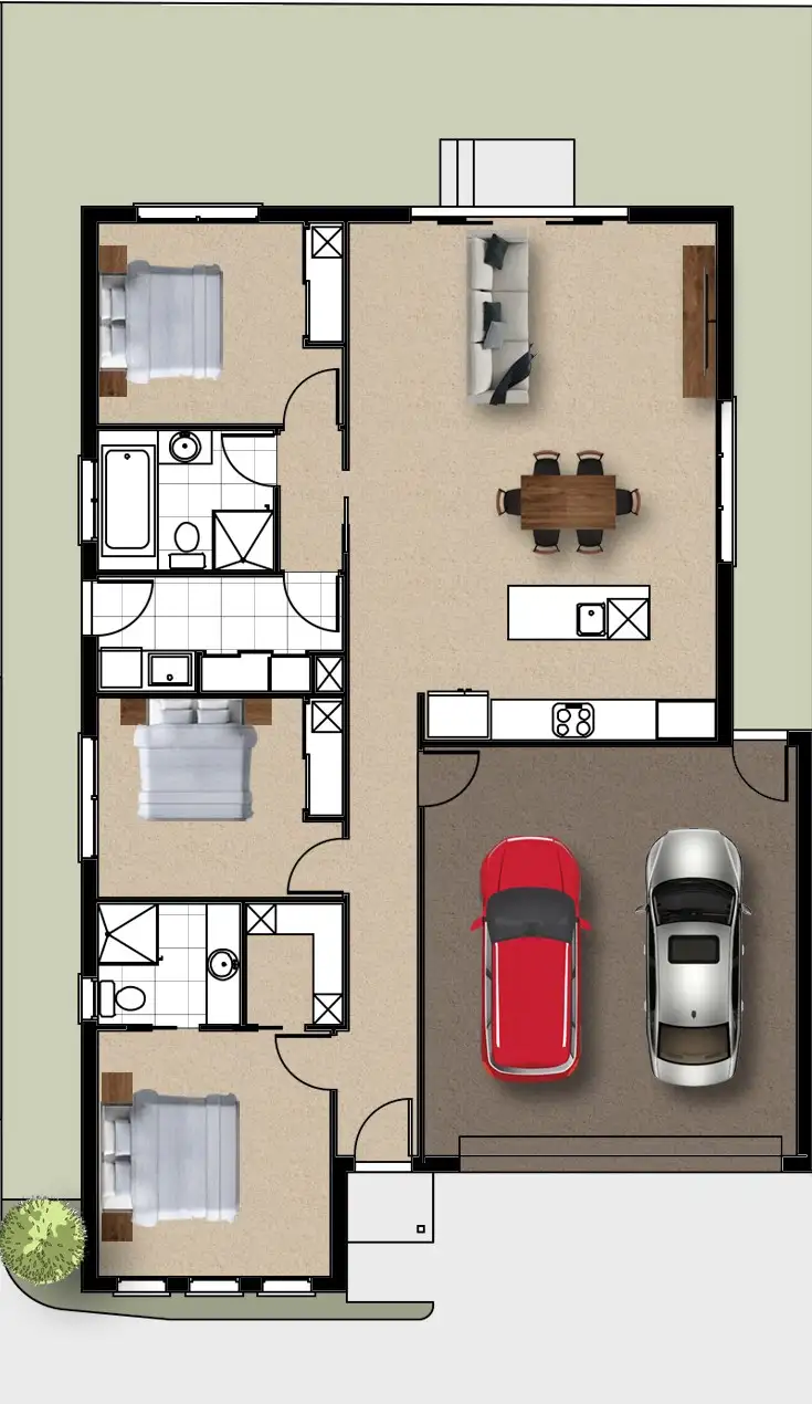 Floorplan of Homely townhouse listing, Lot 6/6 Brophy Street, Brown Hill VIC 3350