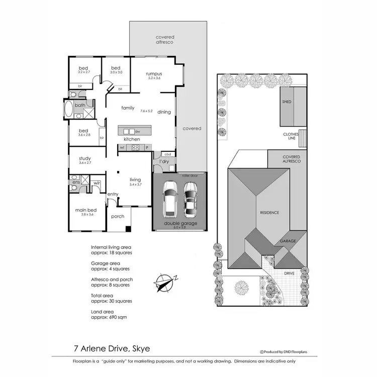 Floorplan of Homely house listing, 7 Arlene Drive, Skye VIC 3977