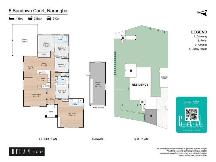 Floorplan of Homely house listing, 5 Sundown Court, Narangba QLD 4504