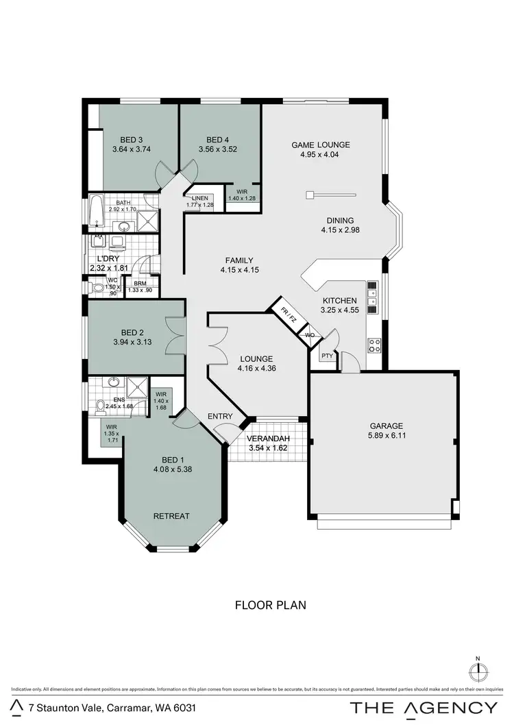 Floorplan of Homely house listing, 7 Staunton Vale, Carramar WA 6031