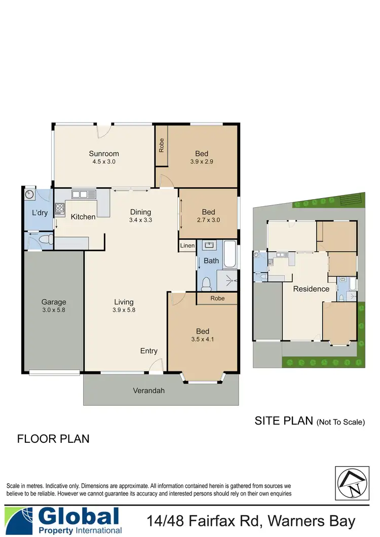 Floorplan of Homely villa listing, 14/48 Fairfax Road, Warners Bay NSW 2282