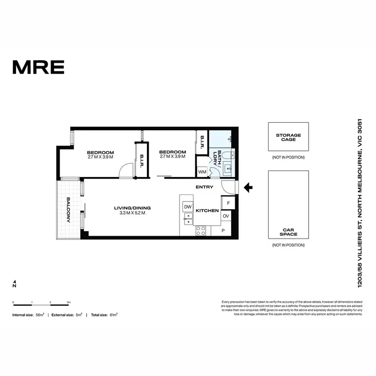 Floorplan of Homely apartment listing, 1203/58 Villiers Street, North Melbourne VIC 3051