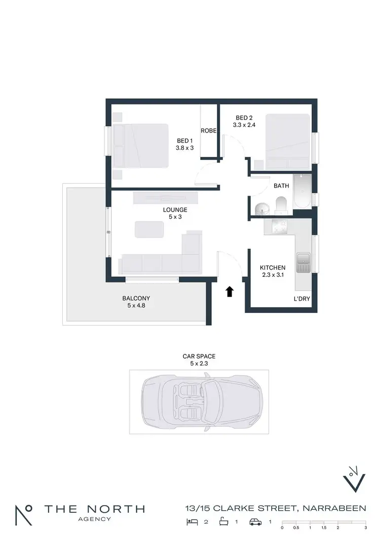 Floorplan of Homely apartment listing, 13/15 Clarke Street, Narrabeen NSW 2101