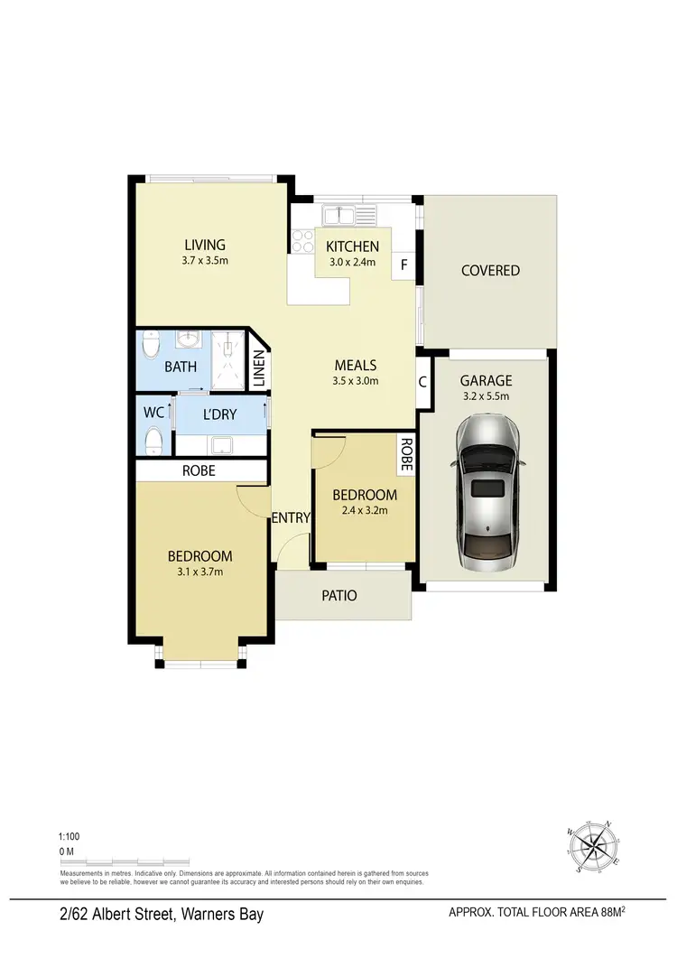 Floorplan of Homely villa listing, 2/62 Albert Street, Warners Bay NSW 2282