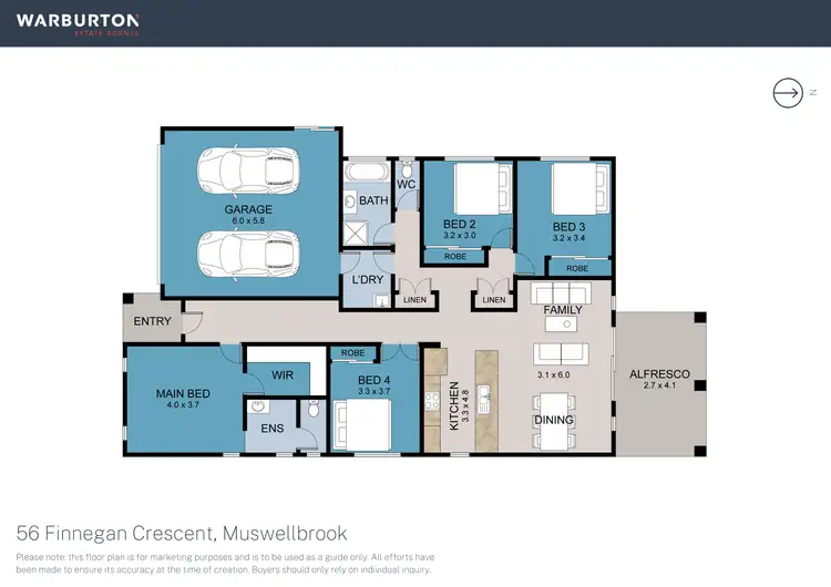 Floorplan of Homely house listing, 56 Finnegan Crescent, Muswellbrook NSW 2333