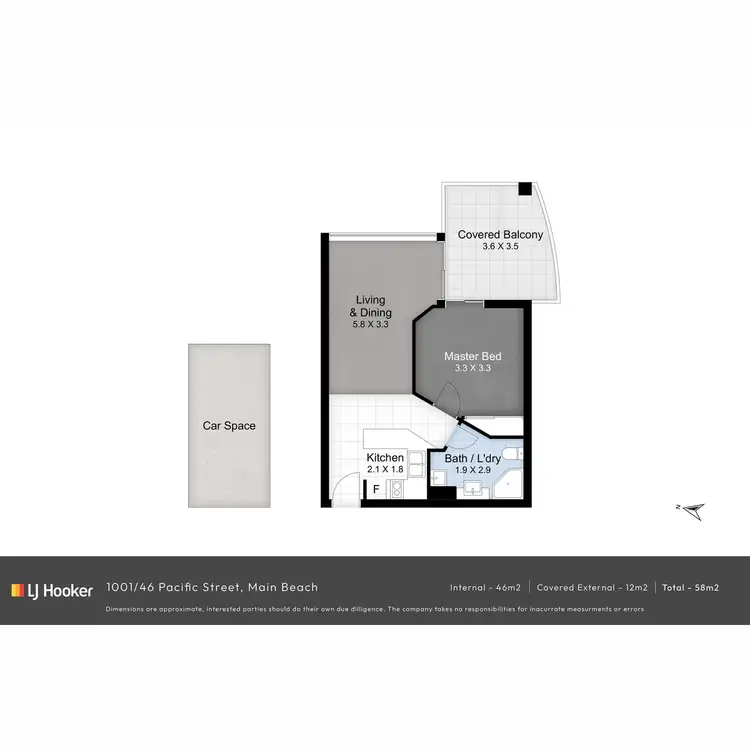 Floorplan of Homely apartment listing, 1001/46-52 Pacific Street, Main Beach QLD 4217