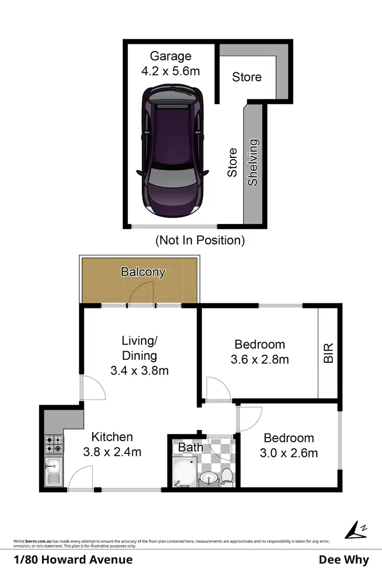 Floorplan of Homely apartment listing, 1/80 Howard Avenue, Dee Why NSW 2099