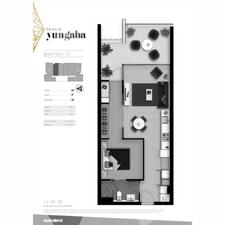 Floorplan of Homely unit listing, 3402/19 Anderson Street, Kangaroo Point QLD 4169