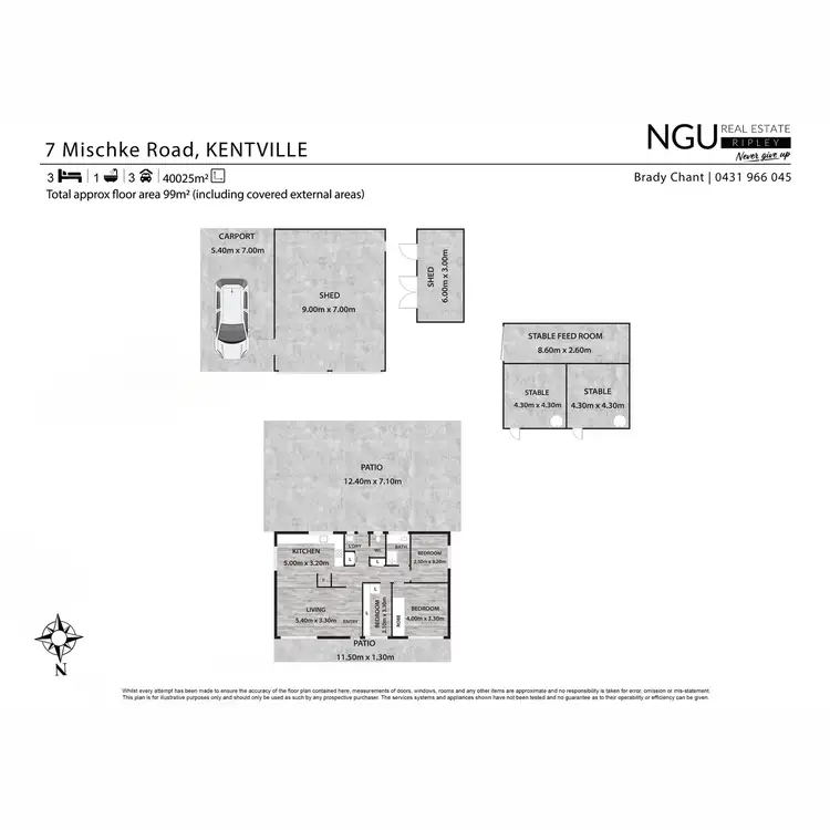 Floorplan of Homely rural property listing, 7 Mischke Road, Kentville QLD 4341