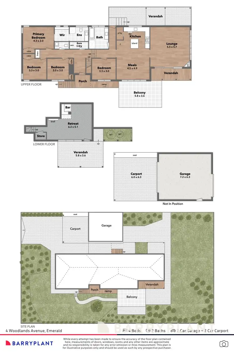 Floorplan of Homely house listing, 4 Woodlands Avenue, Emerald VIC 3782