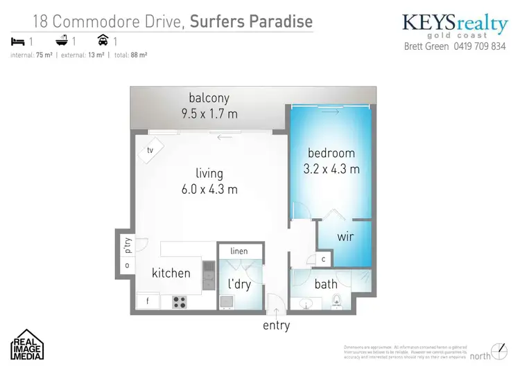 Floorplan of Homely apartment listing, 18/18 Commodore Drive, Paradise Waters QLD 4217