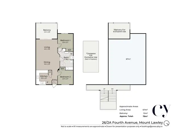Floorplan of Homely apartment listing, 26/2A Fourth Avenue, Mount Lawley WA 6050