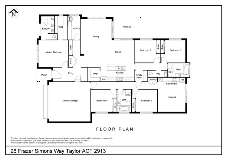 Floorplan of Homely house listing, 26 Frazer Simons Way, Taylor ACT 2913