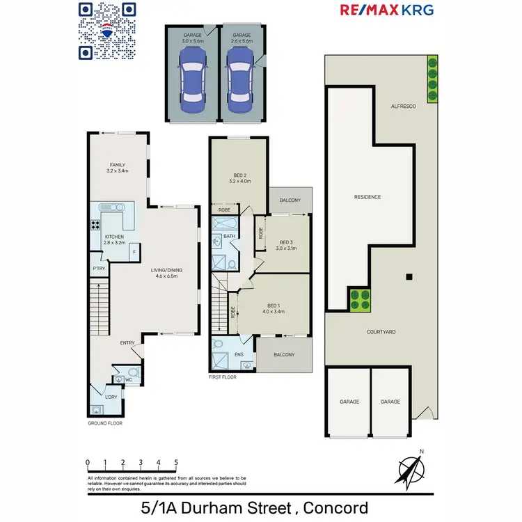Floorplan of Homely semi-detached listing, 5/1A Durham Street, Concord NSW 2137