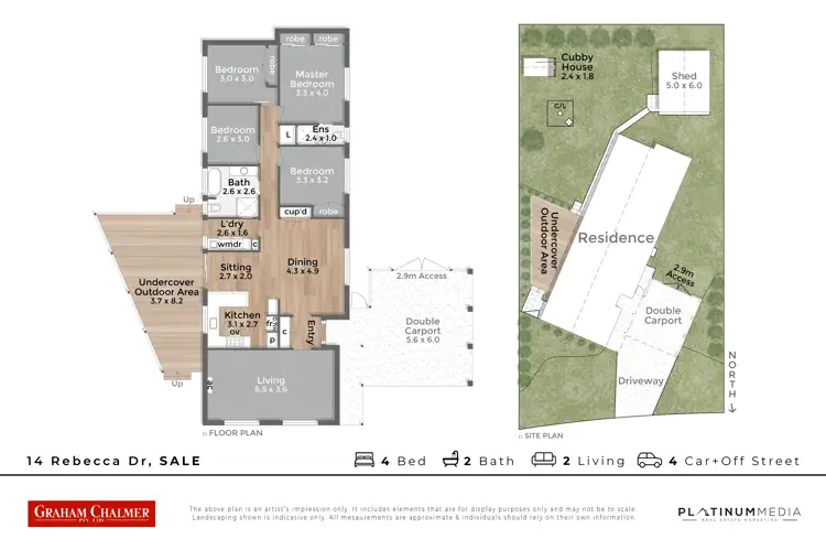 Floorplan of Homely house listing, 14 Rebecca Drive, Sale VIC 3850