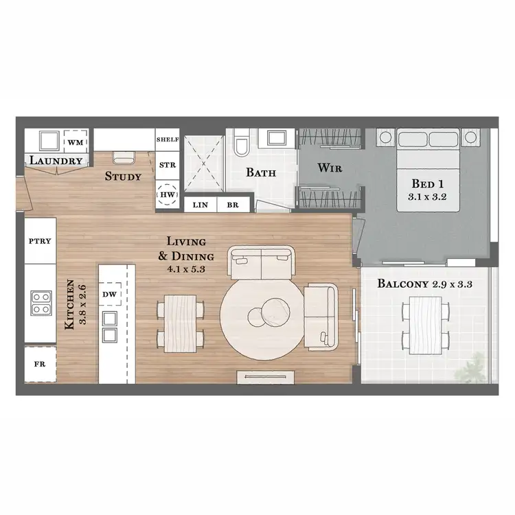 Floorplan of Homely apartment listing, 301/219 Bloomfield Street, Cleveland QLD 4163