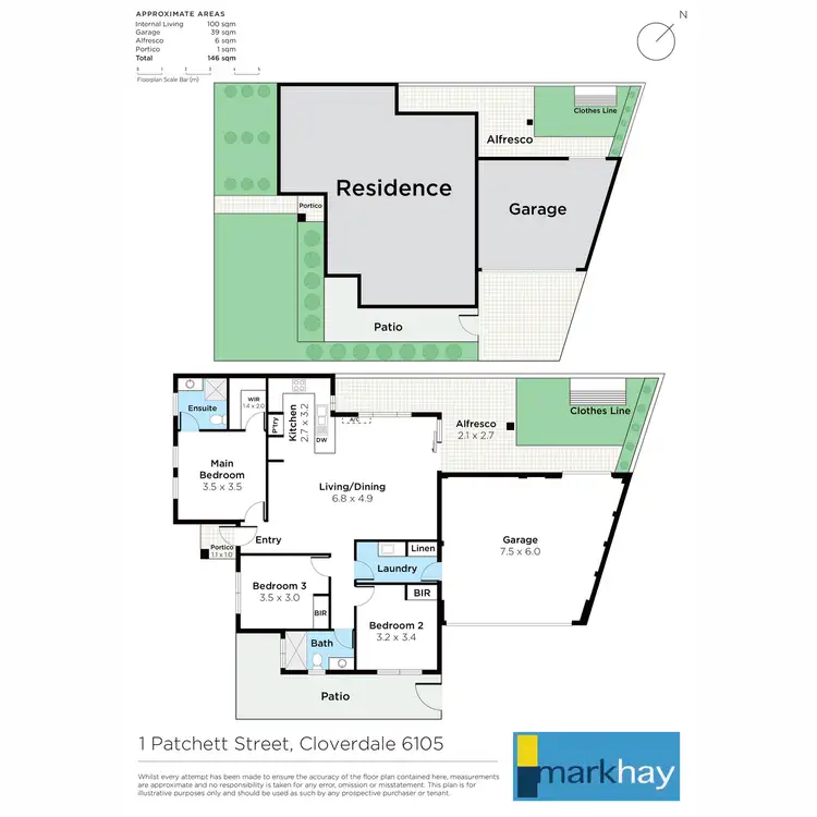 Floorplan of Homely house listing, 1 Patchett Street, Cloverdale WA 6105