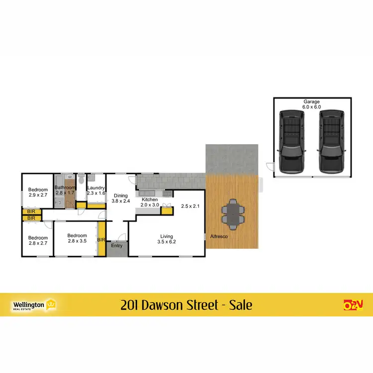 Floorplan of Homely house listing, 201 Dawson Street, Sale VIC 3850